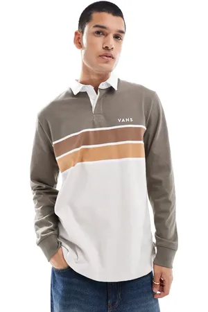 Vans Harrison long sleeve knitted rugby shirt in