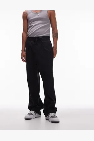 Topman Wide leg with elasticated tie waist jogger in