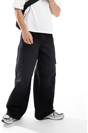 ASOS Super baggy cargo trousers in washed