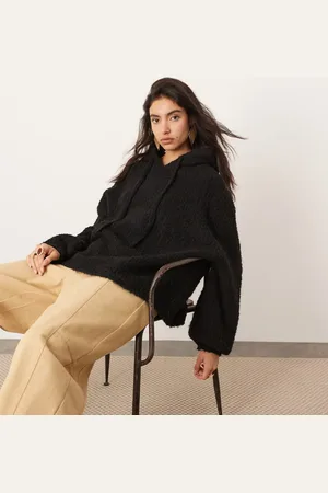 ASOS Boucle knit oversized hoodie in