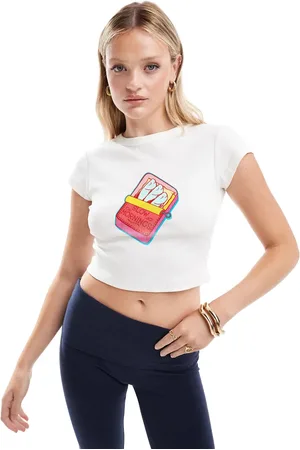 ASOS Baby tee with sardines graphic in