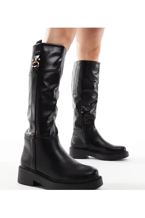 SEQWL Knee high flat riding boot in