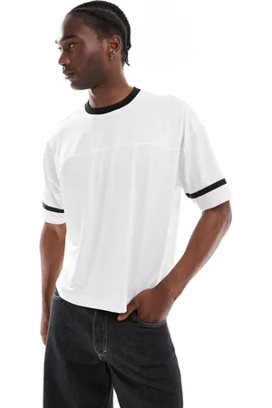 ASOS Oversized boxy ringer t-shirt with sports feel in