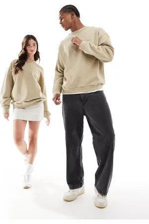Lacoste Unisex logo sweatshirt in washed beige