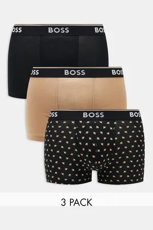HUGO BOSS 3 pack power trunks in with design print