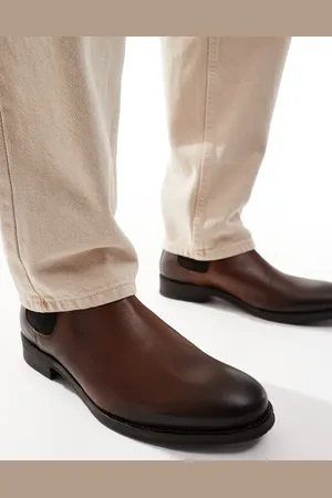JACK & JONES Leather chelsea boot in