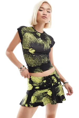COLLUSION Flippy micro mini skirt in bloom print co-ord