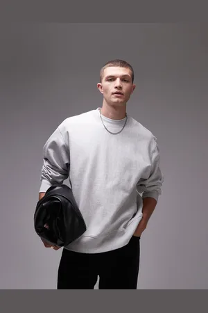 ARKET Relaxed heavyweight sweatshirt with side panels in light melange