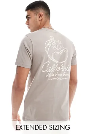 ASOS T-shirt in cinder with California back print