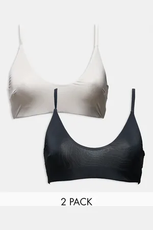 ASOS Bella 2 pack super soft bra in black &