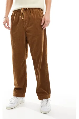 Ralph Lauren Easy pleated straight cord trousers in tan