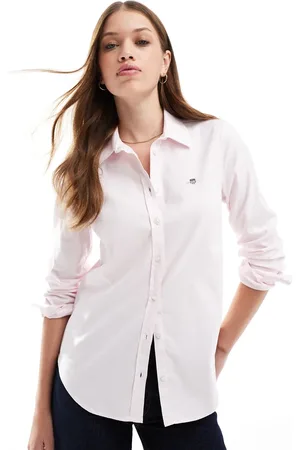 GANT Slim stretch oxford shirt with logo in light