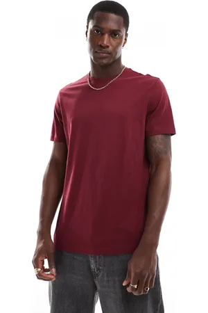 New Look Crew neck t-shirt in dark burgundy
