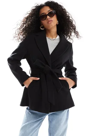 New Look Short belted coat in