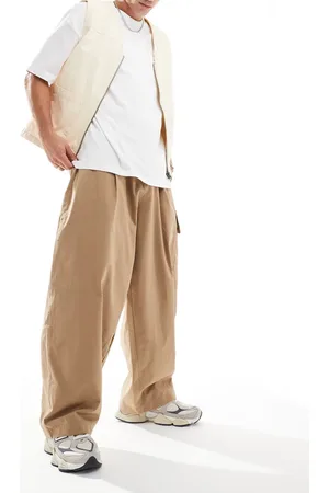 ASOS Balloon fit cargo trousers in tan
