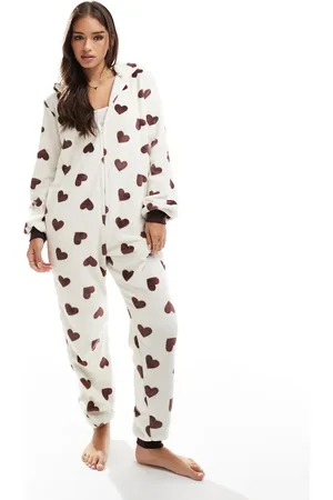 Loungeable Fleece print all in one in