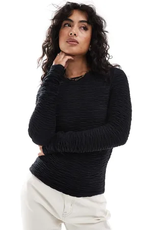VERO MODA Aware textured long sleeved top in