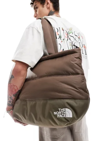 The North Face Nuptse down fill puffer tote bag in smokey
