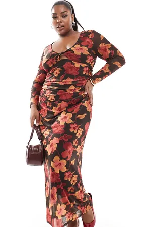 ONLY Reversible maxi dress in dark floral