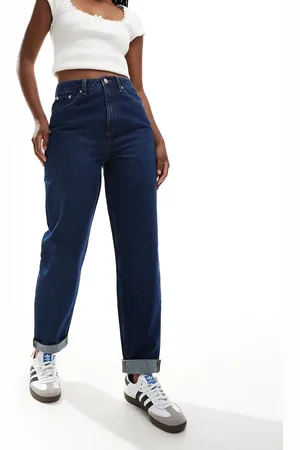 ASOS High rise relaxed mom jean in rinse wash