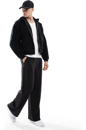 ASOS Cropped fleece track jacket in