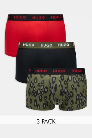 HUGO BOSS HUGO Bodywear 3 pack trunks in with animal print