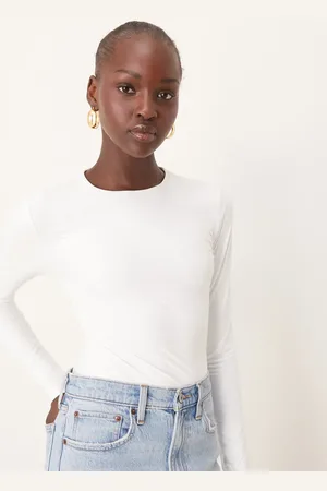 Abercrombie & Fitch Long sleeve soft matte bodysuit in
