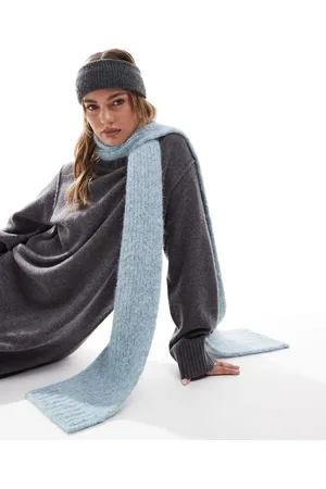 ASOS Knit scarf in wool mix in seafoam