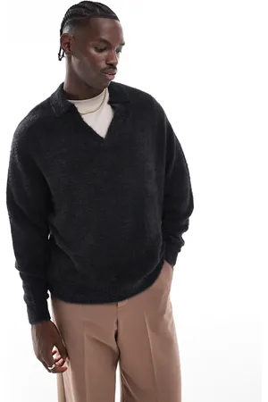 ASOS Knitted texture notch jumper in