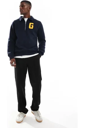 GANT Half zip fleece jumper with varsity logo in
