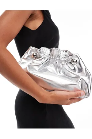 ASOS Ruched bar clutch bag in