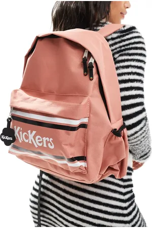 Kickers Classic backpack in with logo pocket and retro stripes