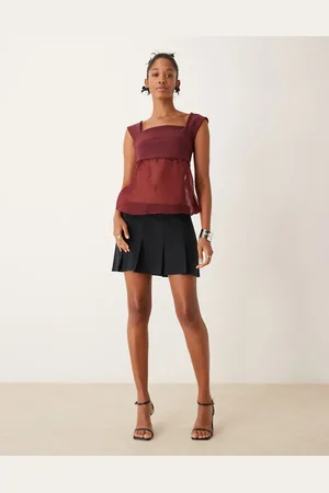 Abercrombie & Fitch Wide pleated skort in