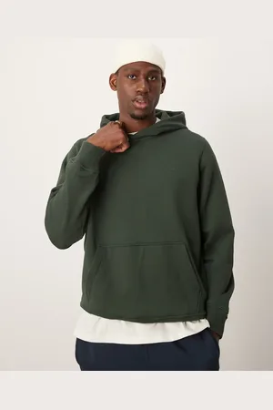 Abercrombie & Fitch Heavyweight hoodie in dark with puff icon logo
