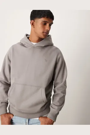 Abercrombie & Fitch Heavyweight hoodie in with puff icon logo
