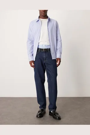 MANGO Straight fit denim jeans in dark wash