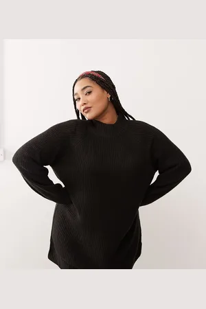 Noisy May High neck knitted jumper dress in