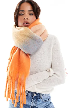 ASOS Supersoft scarf with tassels in light