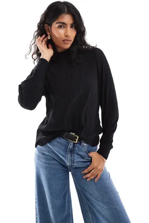 VERO MODA Long sleeved plisse top in