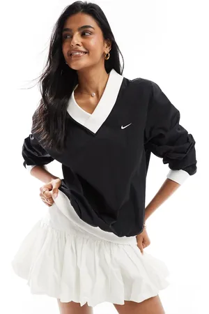 Nike Windrunner woven long sleeve crew neck top in