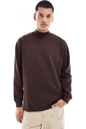 adidas Long sleeve mock neck t-shirt in shadow