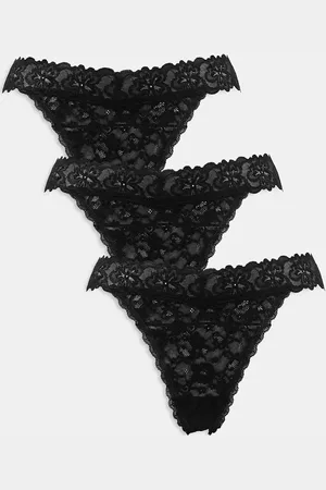 ASOS ASOS DESIGN Curve Minnie 3 pack all over lace thong in