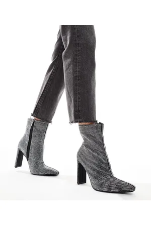 Glamorous Heeled ankle boots in embellished
