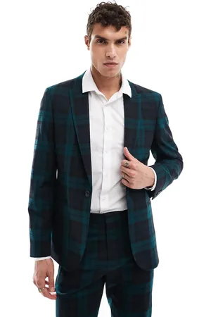 ASOS Skinny suit jacket in dark tartan