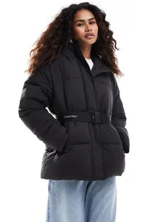 Calvin Klein Logo belt puffer jacket in