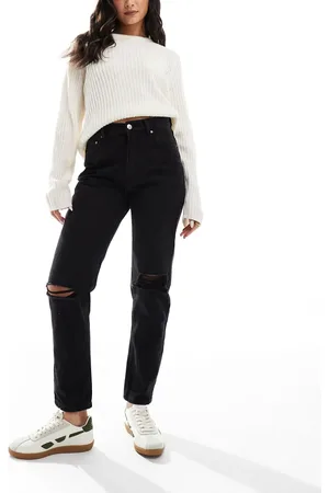 Pull&Bear Ripped mom jean in
