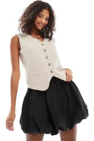 ONLY Bubble hem mini skirt in