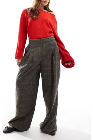 ASOS Wide leg tailored trouser in check