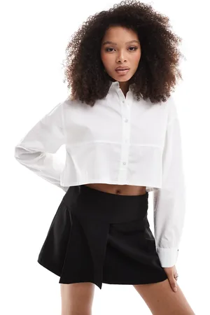 Pull&Bear Cropped long sleeved shirt in