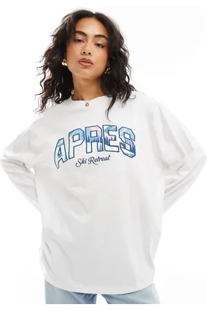 ASOS Long sleeve skater tee with Apres print in